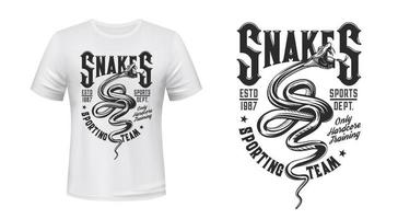 vipère serpent tatouage ou serpent mascotte T-shirt impression vecteur