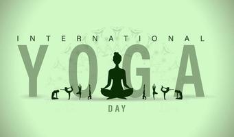 international yoga journée vecteur illustration