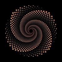 d'or à pois spirale vortex cercle vecteur illustration