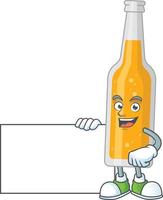 dessin animé personnage de bouteille de Bière vecteur