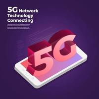 technologie de réseau concept 5g vecteur