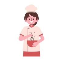 femme chef personnage vecteur