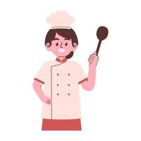 femme chef personnage vecteur