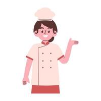 femme chef personnage vecteur