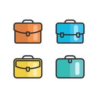 valise en relation ligne icône Facile collection. - vecteur. vecteur