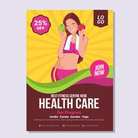 Modèle de Brochure de santé et bien-être vecteur