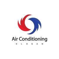 logo de climatisation, concept de logo hvac vecteur