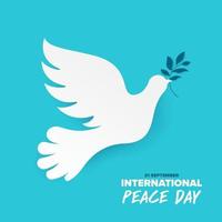 21 septembre, journée internationale de la paix vecteur