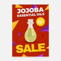 Jojoba Huiles Essentielles Vente Affiche Vecteur