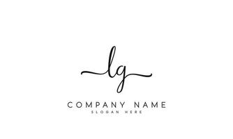 écriture Signature style lettre lg logo conception dans blanc Contexte. pro vecteur. vecteur