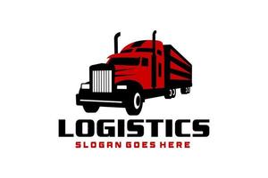 un camion bande annonce logo transport. un camion silhouette abstrait logo modèle vecteur