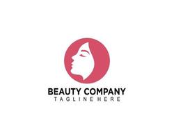 modèle de conception de logo belle femme naturelle vecteur