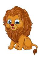 un petit mignon petit lion brun, illustration vectorielle de conception animal vecteur