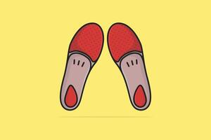 confortable des chaussures cambre soutien semelles vecteur illustration. mode objet icône concept. à deux couches chaussure cambre soutien semelle intérieure vecteur conception avec ombre. semelles pour confortable et en bonne santé marcher icône.
