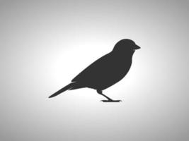 moineau vecteur silhouette