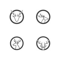 cerf tête Facile logo vecteur illustration