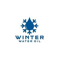 hiver l'eau pétrole logo conception vecteur