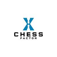 X échecs facteur logo conception vecteur