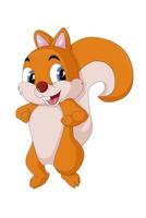 un petit squirell orange petit heureux, illustration vectorielle de dessin animé animal design vecteur