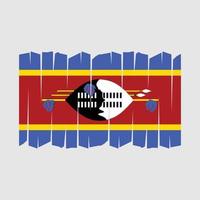 vecteur de brosse drapeau swaziland