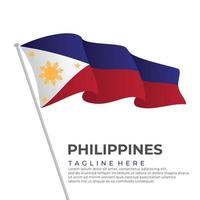 modèle vecteur philippines drapeau moderne conception