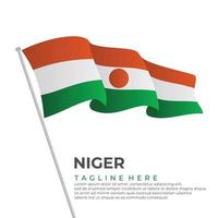 modèle vecteur Niger drapeau moderne conception