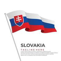 modèle vecteur la slovaquie drapeau moderne conception