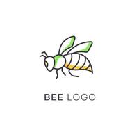 mon chéri abeille animaux logo vecteur, moderne mon chéri abeille logo conception avec ligne art style, contour mon chéri abeille logo conception vecteur