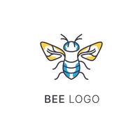 mon chéri abeille animaux logo vecteur, moderne mon chéri abeille logo conception avec ligne art style, contour mon chéri abeille logo conception vecteur