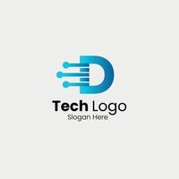 création de logo tech vecteur