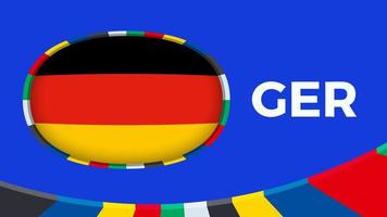 Allemagne drapeau stylisé pour européen Football tournoi qualification. vecteur