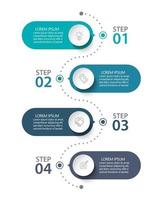 modèle de connexion infographique moderne avec 4 options vecteur