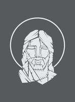 Jésus Christ Dieu illustration vecteur silhouette emblème agrafe art affiche isolé, religion, Christian, Profond significatif, Noël, religieux