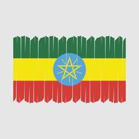vecteur de brosse drapeau ethiopie