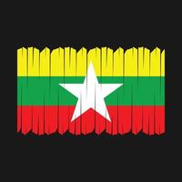 vecteur de brosse drapeau myanmar