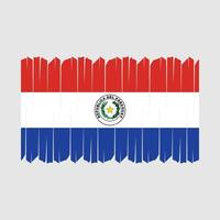 vecteur de brosse drapeau paraguay