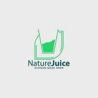 la nature jus boisson marque logo Facile conception vecteur