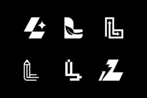 lettre l initiale logo icône conception modèle. élégant, moderne, luxe, abstrait, simplicité, technologie vecteur