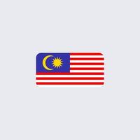 Malaisie nationale drapeau rouge isolé plat icône gratuit vecteur pour Malaisie nationale jour, 31 août indépendance journée. 31 ogos, 16 septembre, hari Merdeka, hari kebangsan Malaisie 16 septembre gratuit vecteur.