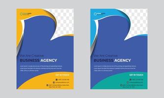 modèle de flyer d'agence de marketing numérique moderne, arrière-plan d'affiche de modèle de brochure pour la conception d'entreprise. vecteur