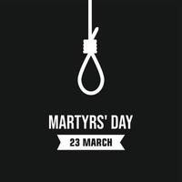 shaheed diwas des martyrs journée 23 Mars vecteur illustration