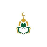 mosquée bâtiment logo conception mosquée icône avec Couleur motif vecteur