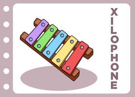 dessin animé xylophone la musique instrument gratuit vecteur