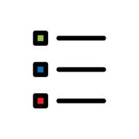 icône de ligne de liste de tâches isolée sur fond blanc. icône noire plate mince sur le style de contour moderne. symbole linéaire et trait modifiable. illustration vectorielle de trait parfait simple et pixel. vecteur