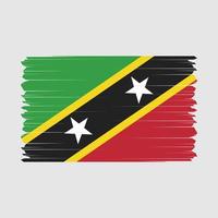 Saint kitts drapeau vecteur illustration