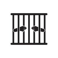 prison ou prison Facile icône, illustration conception modèle. vecteur
