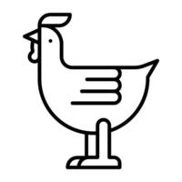 icône de vecteur de poulet