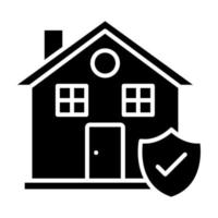 icône de vecteur d'assurance habitation