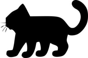 noir et blanc de chat icône vecteur
