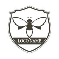 icône de conception d'illustrations de logo d'abeille vecteur